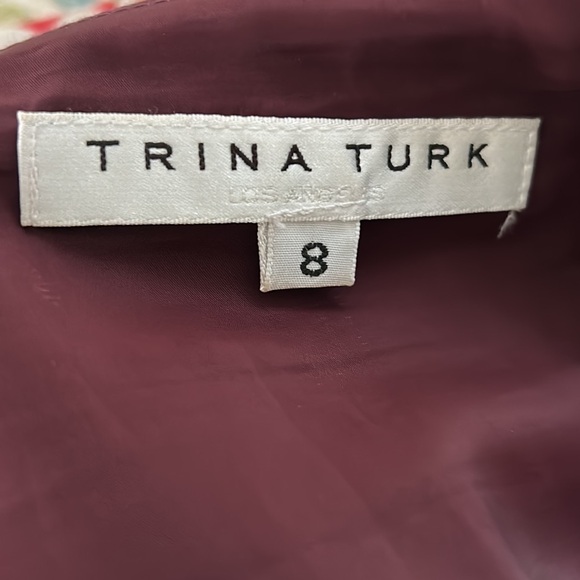 Trina Turk Olea Striped Scalloped Lace Trimmed Mini Skirt - 8 - Picture 10 of 12